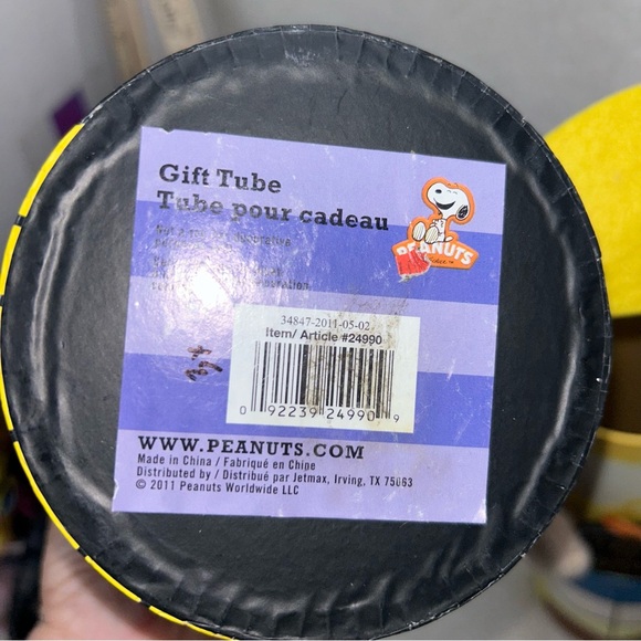 Peanuts Gift Tubes 2011 Halloween Decor 4 set 14-17" Snoopy Lucy Charlie Woodsto - Picture 4 of 12